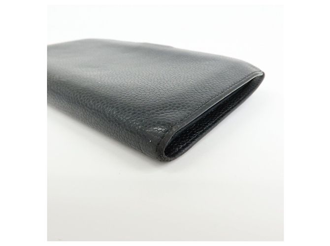 CHANEL COCO Mark Caviarskin Bi-Fold Long Wallet Schwarz A13498 - Ansicht 9