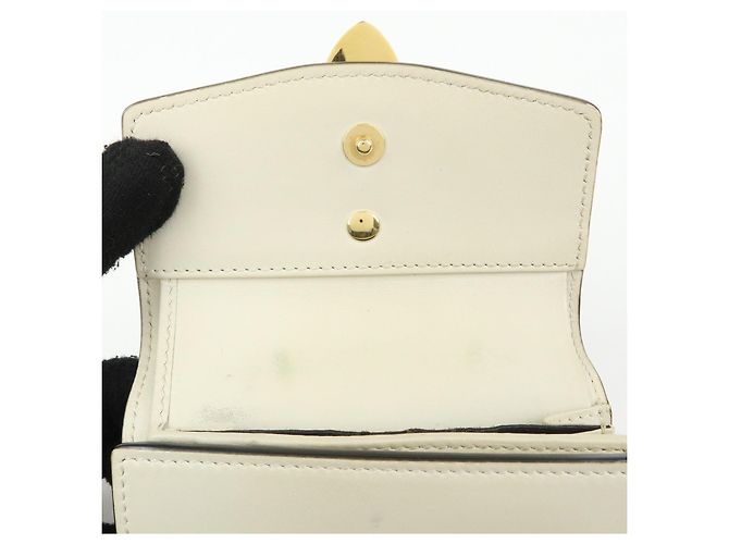GUCCI Sherry Silvie Cartera Compacta Tri-fold de Piel Ivory 476081 - vista 15