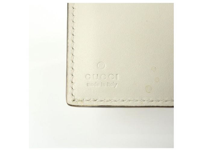 GUCCI Sherry Silvie Cartera Compacta Tri-fold de Piel Ivory 476081 - vista 21