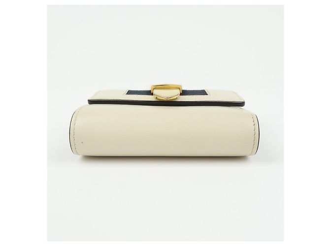GUCCI Sherry Silvie Cartera Compacta Tri-fold de Piel Ivory 476081 - vista 5