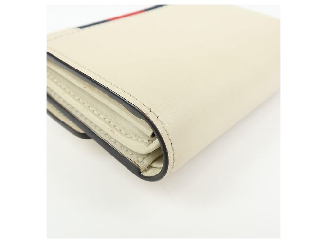 GUCCI Sherry Silvie Cartera Compacta Tri-fold de Piel Ivory 476081 - vista 8