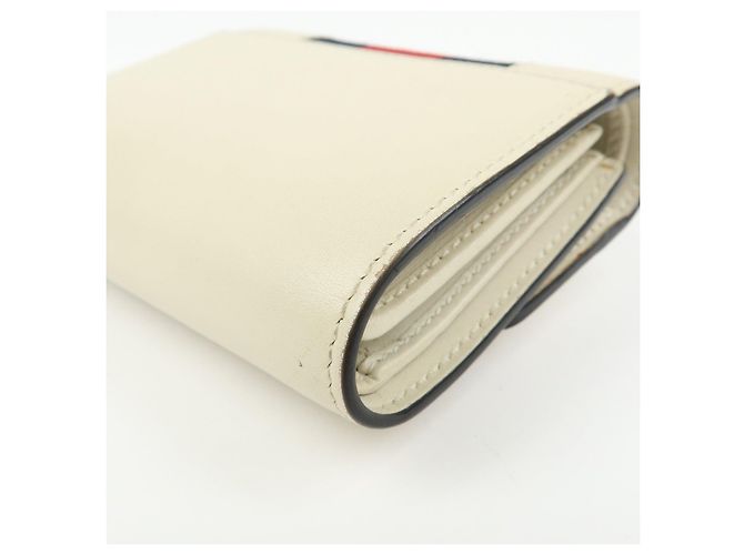 GUCCI Sherry Silvie Cartera Compacta Tri-fold de Piel Ivory 476081 - vista 9