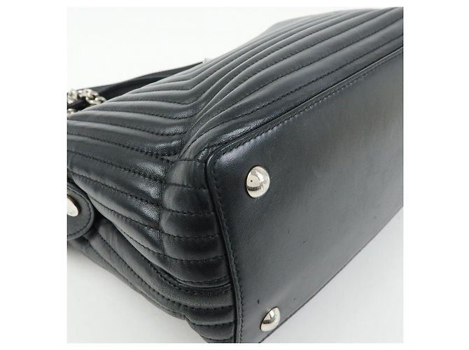FENDI Dotcom Borsa 2Way in pelle Borsa a mano Borsa a tracolla Nera 8BN299 - vista 10