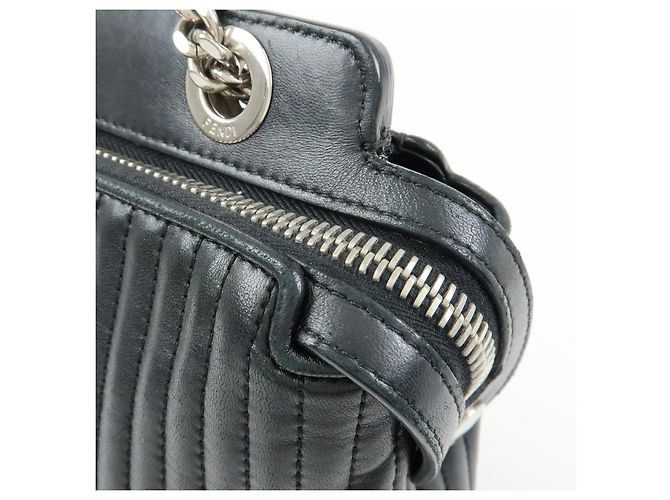 FENDI Dotcom Borsa 2Way in pelle Borsa a mano Borsa a tracolla Nera 8BN299 - vista 16