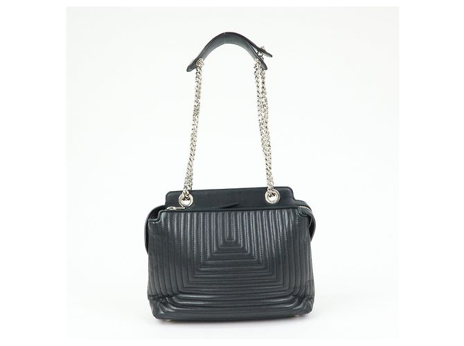 FENDI Dotcom Borsa 2Way in pelle Borsa a mano Borsa a tracolla Nera 8BN299 - vista 2