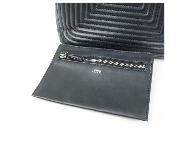 FENDI Dotcom Borsa 2Way in pelle Borsa a mano Borsa a tracolla Nera 8BN299 - vista 21