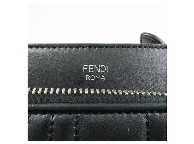 FENDI Dotcom Borsa 2Way in pelle Borsa a mano Borsa a tracolla Nera 8BN299 - vista 23