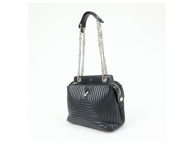 FENDI Dotcom Borsa 2Way in pelle Borsa a mano Borsa a tracolla Nera 8BN299 - vista 3