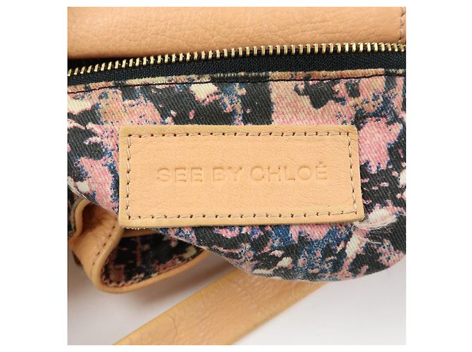 Chloé Chloe See by Chloe Borsa a tracolla in pelle Borsa a spalla Arancione Beige - vista 24