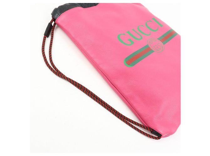 GUCCI Borsa 2Way Zaino in pelle Interlocking G Sherry Rosa 494053 - vista 14