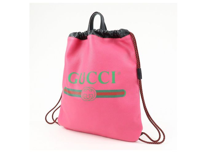 GUCCI Borsa 2Way Zaino in pelle Interlocking G Sherry Rosa 494053 - vista 3