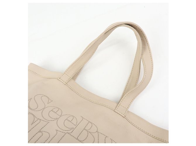 Chloé See by Chloe Leder Tote Bag Handtasche mit Beutel Beige - Ansicht 6