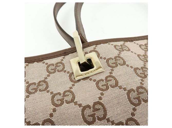 Borsa Tote e Borsa a Mano GUCCI GG Monogram Canvas Leather Brown 002.1098 - vista 10