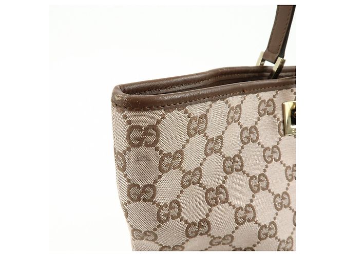 Borsa Tote e Borsa a Mano GUCCI GG Monogram Canvas Leather Brown 002.1098 - vista 15