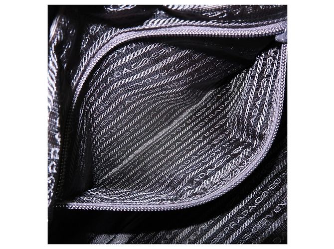 Borsa a tracolla in nylon PRADA con logo Triangle Khaki Brown BT0166 - vista 21