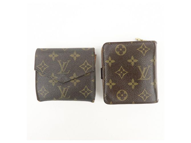 Autre Marque Louis Vuitton Monogram Set de 2 Billeteras Bi-fold Brown M61667 M61660 - vista 2