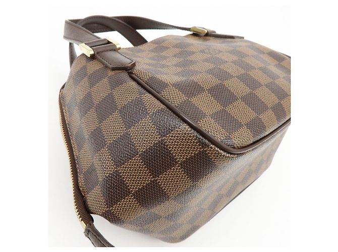 Borsa Louis Vuitton Damier Canvas Belem PM Marrone N51173 - vista 12