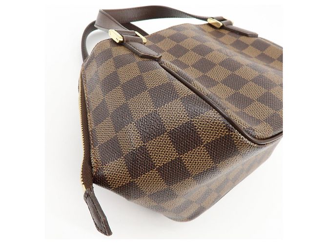 Borsa Louis Vuitton Damier Canvas Belem PM Marrone N51173 - vista 14