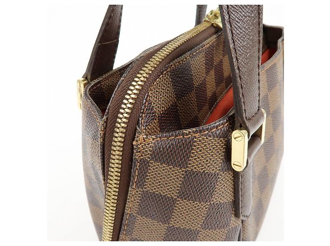 Borsa Louis Vuitton Damier Canvas Belem PM Marrone N51173 - vista 17