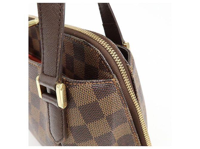 Borsa Louis Vuitton Damier Canvas Belem PM Marrone N51173 - vista 18