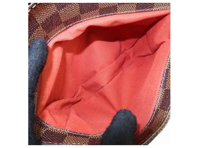 Borsa Louis Vuitton Damier Canvas Belem PM Marrone N51173 - vista 22