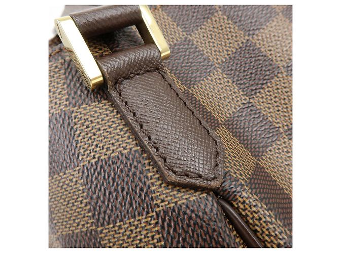 Borsa Louis Vuitton Damier Canvas Belem PM Marrone N51173 - vista 9