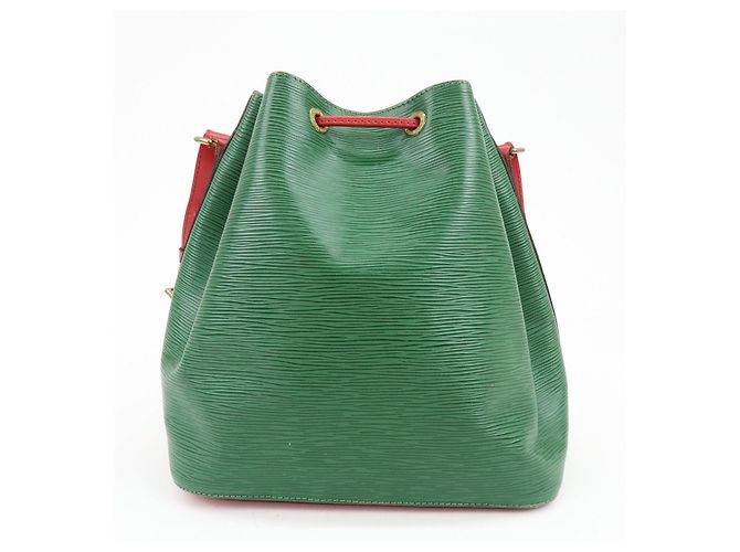 Borsa a tracolla Louis Vuitton Epi Petit Noe Green Red M44147 - vista 2
