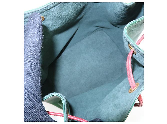 Borsa a tracolla Louis Vuitton Epi Petit Noe Green Red M44147 - vista 21
