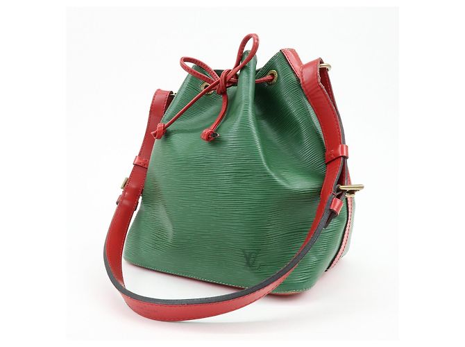 Borsa a tracolla Louis Vuitton Epi Petit Noe Green Red M44147 - vista 3