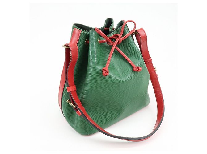 Borsa a tracolla Louis Vuitton Epi Petit Noe Green Red M44147 - vista 4