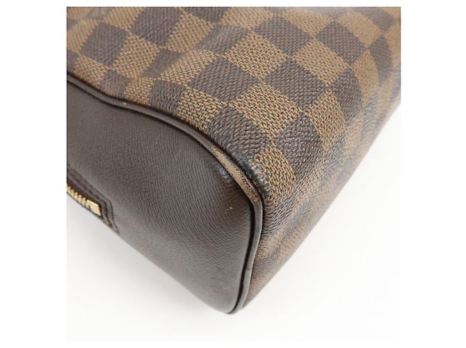 Borsa a mano Louis Vuitton Damier Canvas Leather Triana Ebene N51155 - vista 11