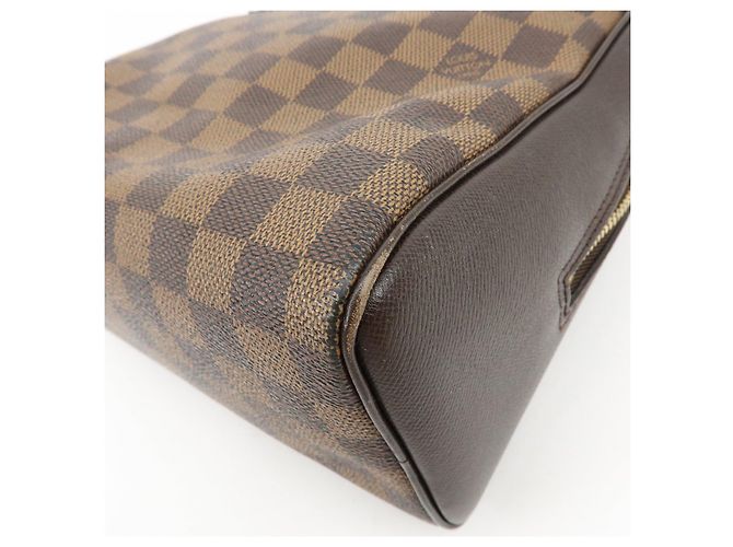 Borsa a mano Louis Vuitton Damier Canvas Leather Triana Ebene N51155 - vista 12