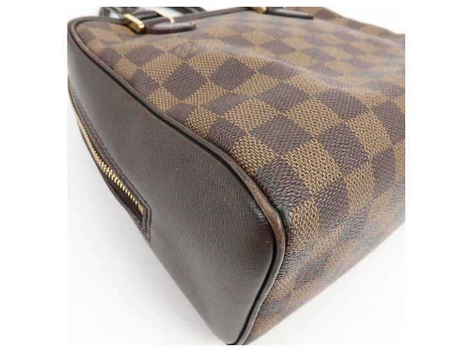 Borsa a mano Louis Vuitton Damier Canvas Leather Triana Ebene N51155 - vista 13