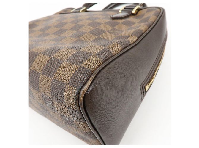 Borsa a mano Louis Vuitton Damier Canvas Leather Triana Ebene N51155 - vista 14