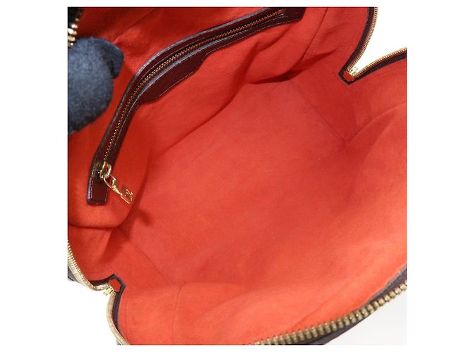 Borsa a mano Louis Vuitton Damier Canvas Leather Triana Ebene N51155 - vista 21