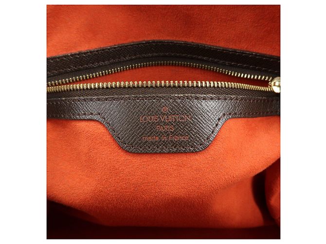 Borsa a mano Louis Vuitton Damier Canvas Leather Triana Ebene N51155 - vista 23