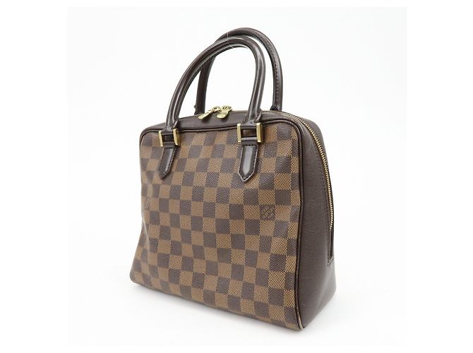 Borsa a mano Louis Vuitton Damier Canvas Leather Triana Ebene N51155 - vista 3