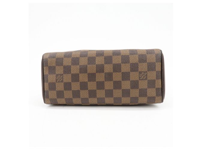 Borsa a mano Louis Vuitton Damier Canvas Leather Triana Ebene N51155 - vista 5