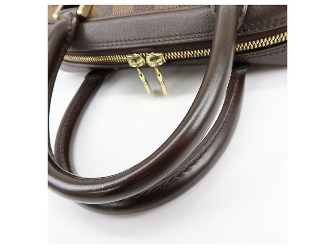 Borsa a mano Louis Vuitton Damier Canvas Leather Triana Ebene N51155 - vista 8