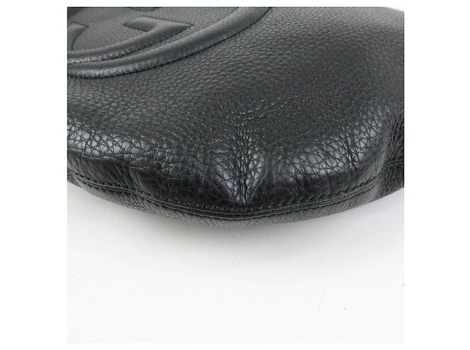 Borsa a tracolla GUCCI in pelle Interlocking G con frange Nero 295175 - vista 12