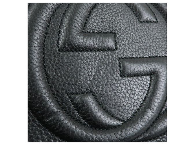 Borsa a tracolla GUCCI in pelle Interlocking G con frange Nero 295175 - vista 18
