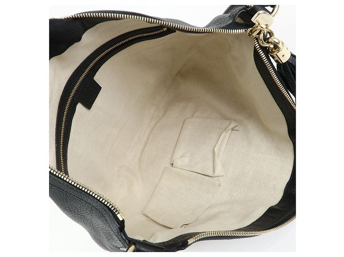 Borsa a tracolla GUCCI in pelle Interlocking G con frange Nero 295175 - vista 20