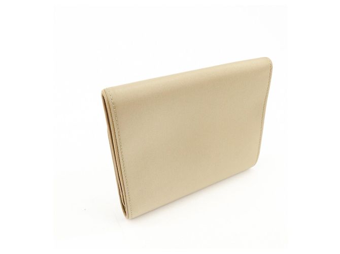 Portafoglio compatto trifold in nylon e pelle con logo PRADA Beige 1M0170 - vista 4