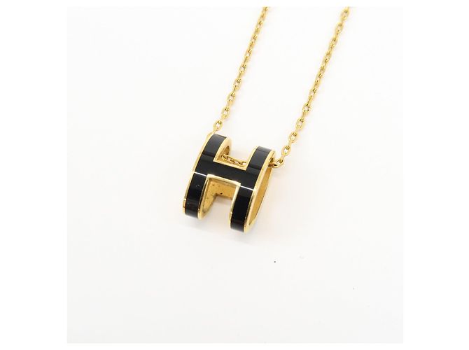 Hermès Collana in metallo Pop H HERMES Nero Oro - vista 3