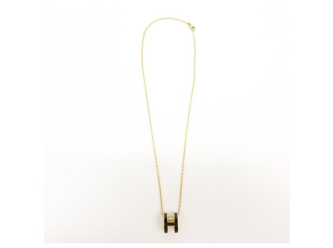 Hermès Collana in metallo Pop H HERMES Nero Oro - vista 4