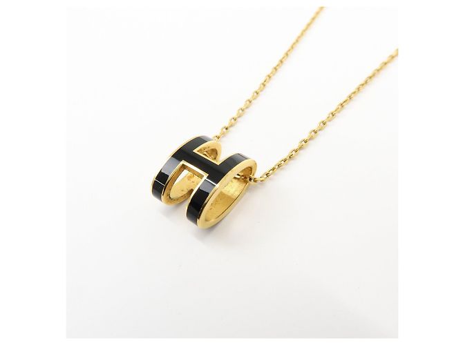 Hermès Collana in metallo Pop H HERMES Nero Oro - vista 5