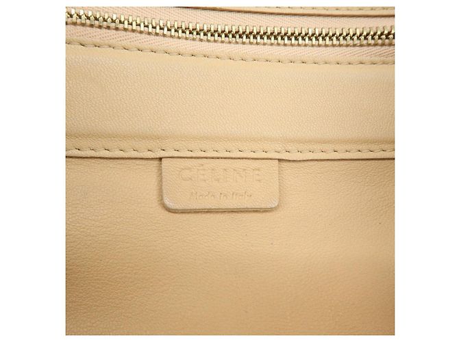 Céline CELINE Horizontal Cabas Leder Tote Bag Handtasche Beige Black - Ansicht 24