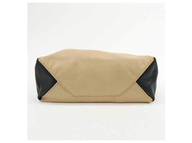 Céline CELINE Horizontal Cabas Leder Tote Bag Handtasche Beige Black - Ansicht 5