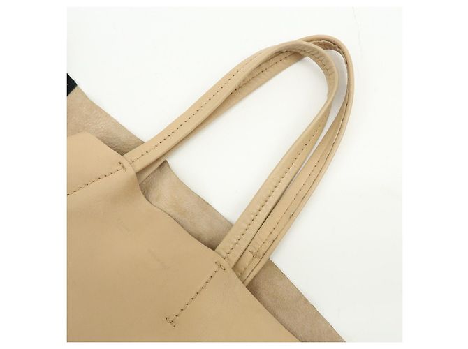 Céline CELINE Horizontal Cabas Leder Tote Bag Handtasche Beige Black - Ansicht 6