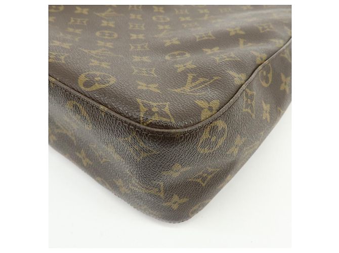 Borsa a tracolla Louis Vuitton Monogram Looping GM in pelle Marrone M51145 - vista 11